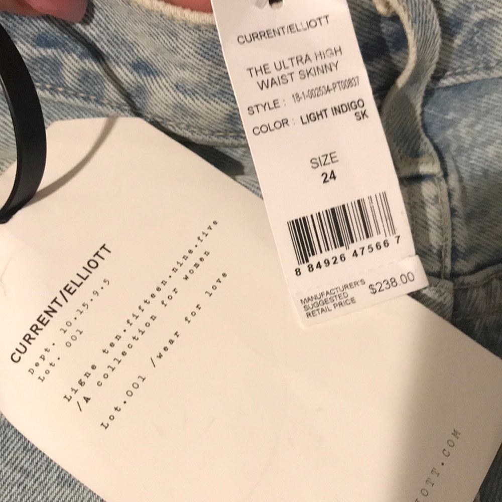 Current Elliott ultra high waisted skinny jeans - Picture 6 of 6